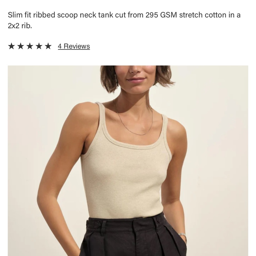 Buck Mason SURPLUS RIB SCOOP NECK TANK